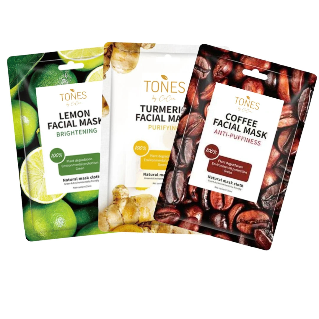 Premium Organic Plant Extract Facial Masks (3 Pack)